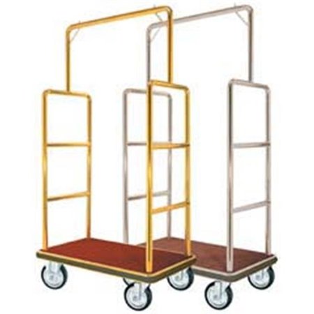 AARCO Aarco Products LC-1B-4P 1.5 in. Tube Bellmans Luggage Cart - Brass LC-1B-4P